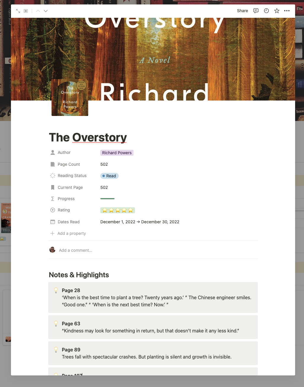 Single book view with cover & all info